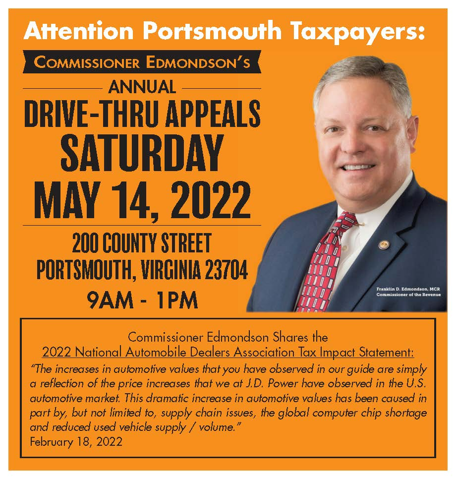 PT personal property tax drive-thru appeals event