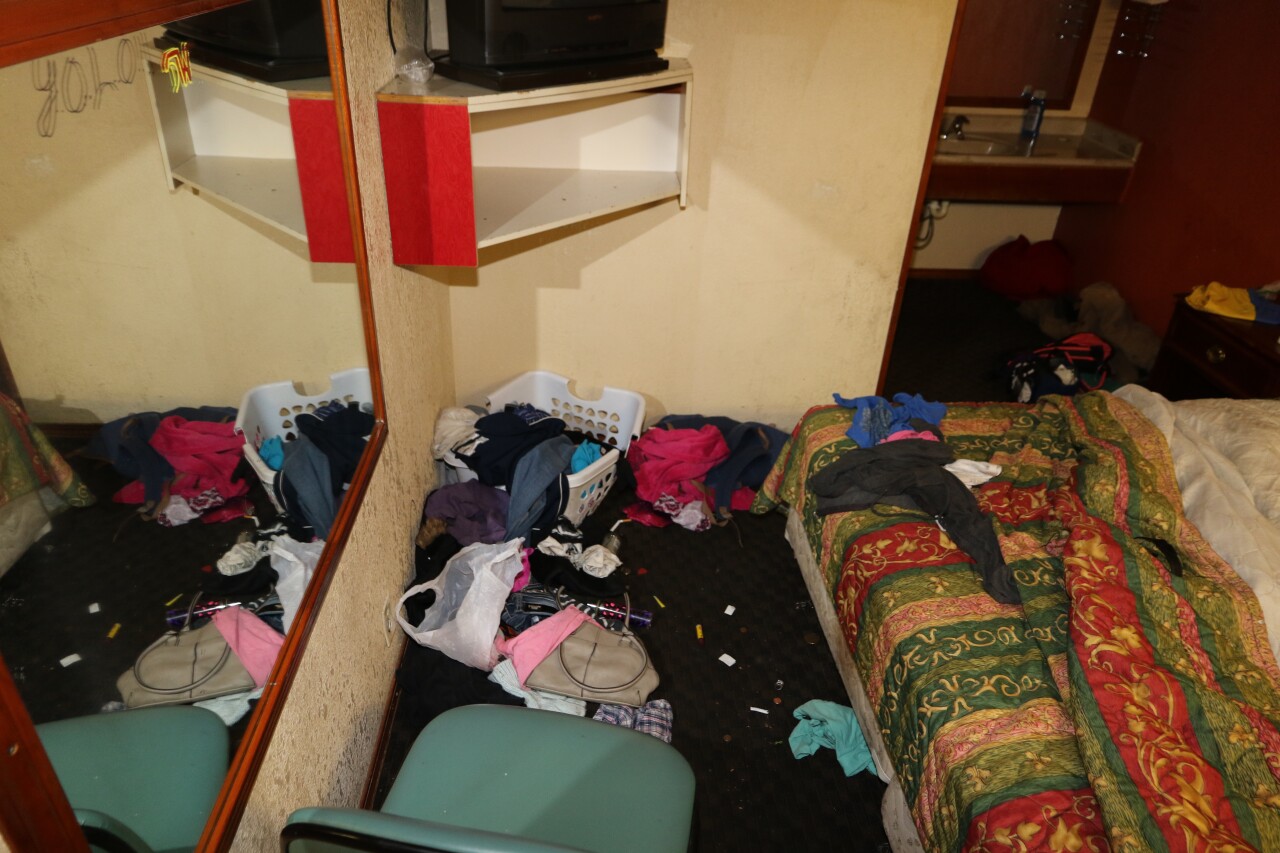 Inside Libby's motel room