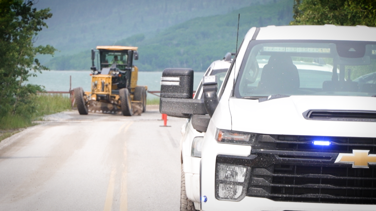 Many Glacier Road Closed