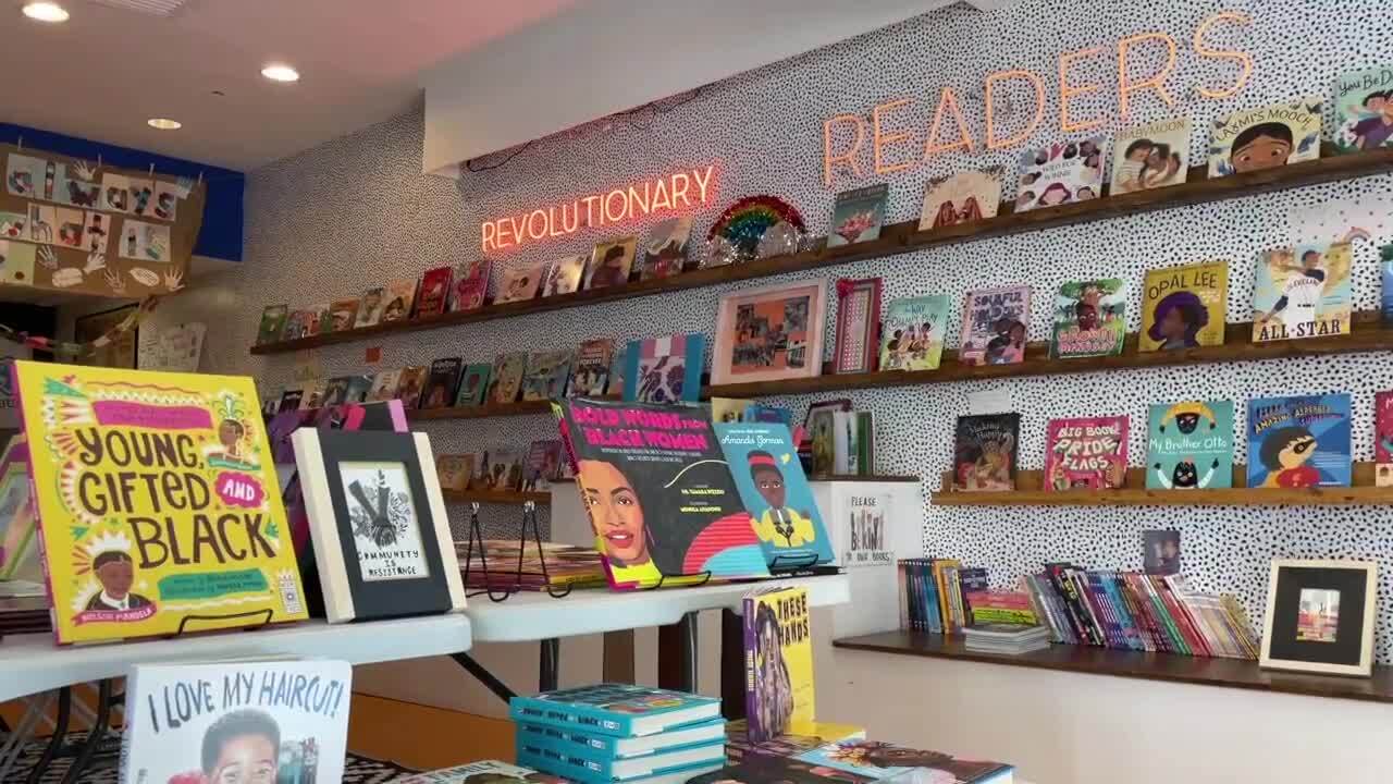 Interior look at diverse books at Rohi's Readery, March 7, 2023