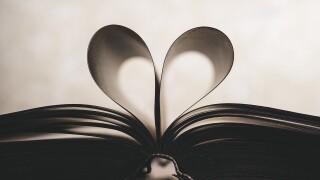 Book Library Love heart