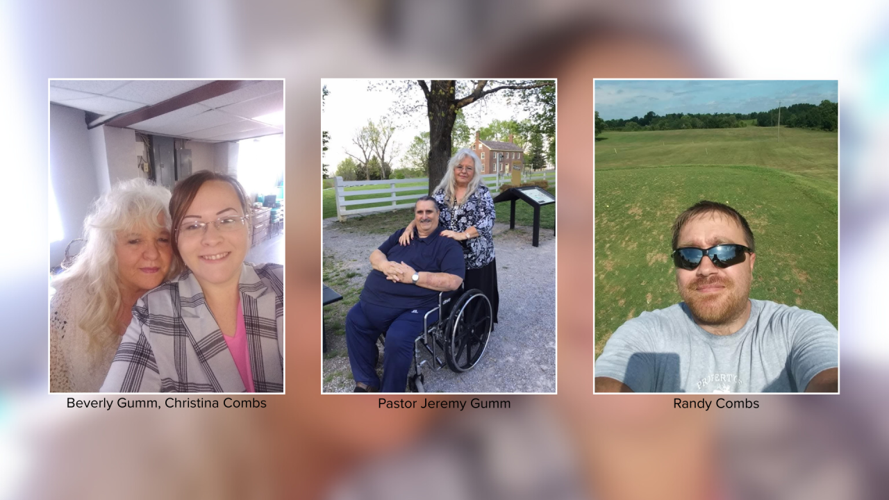 Shooting victims Beverly Gumm, Christina Combs, Jeremy Gumm, Randy Combs
