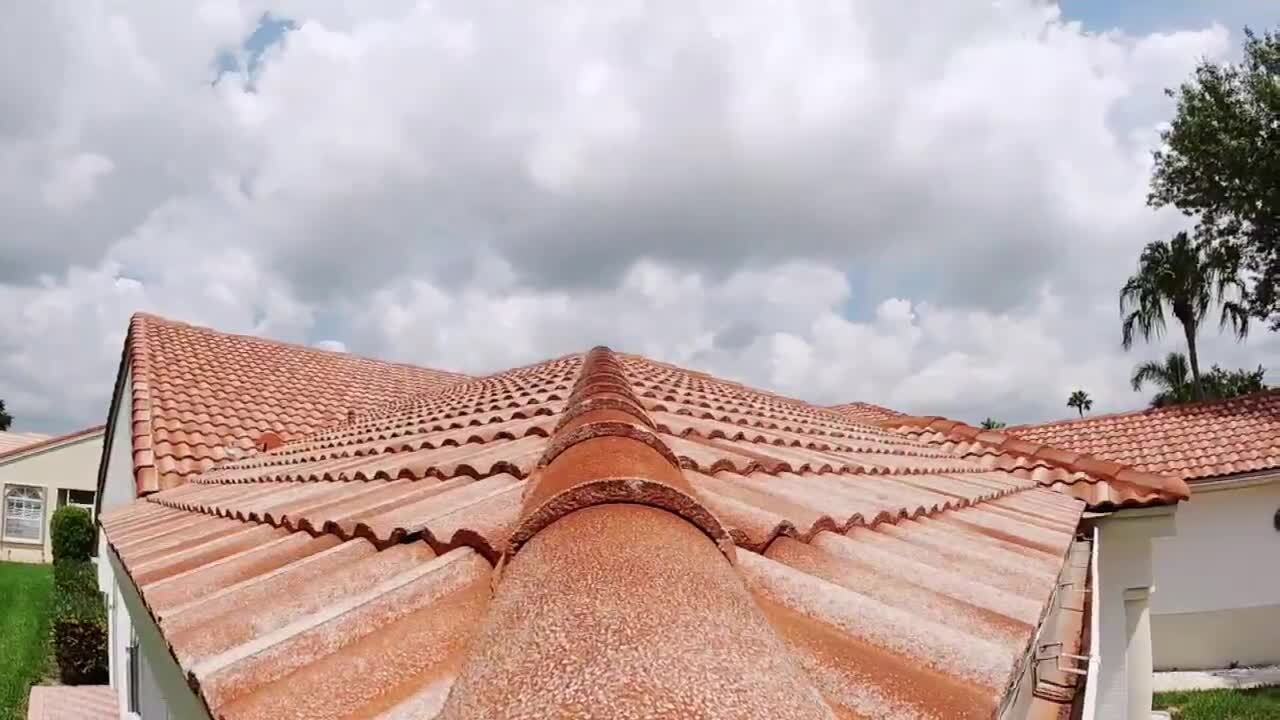Roof on Susan Shear's Delray Beach house