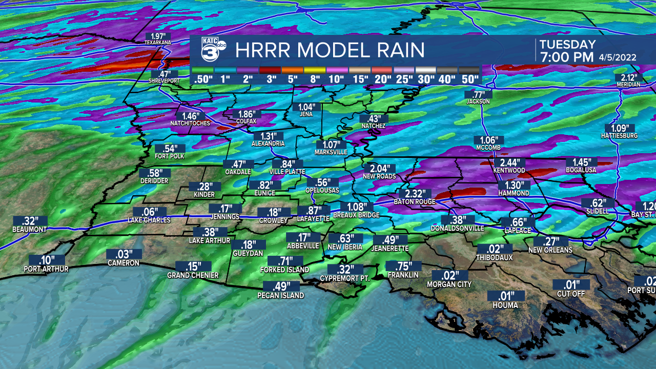 Extended HRRR Accumulation Acadiana.png