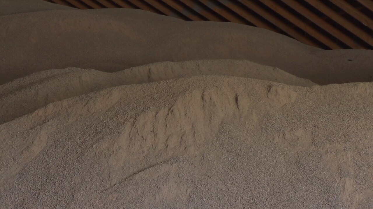 Sand Salt Snow Plow Dirt Mixture