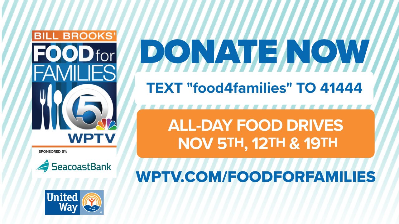 Bill Brooks' Food for Families Donate Now 2021 graphic with dates