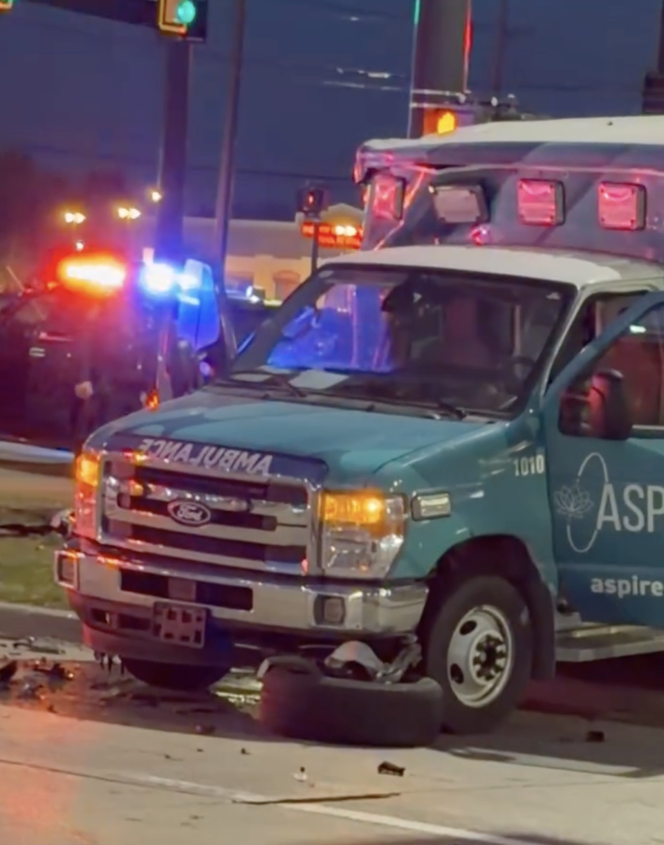 Ambulance involved in the crash