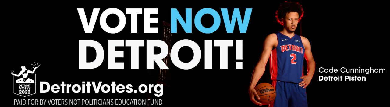 Detroit Votes 2022 campaign Detroit Pistons