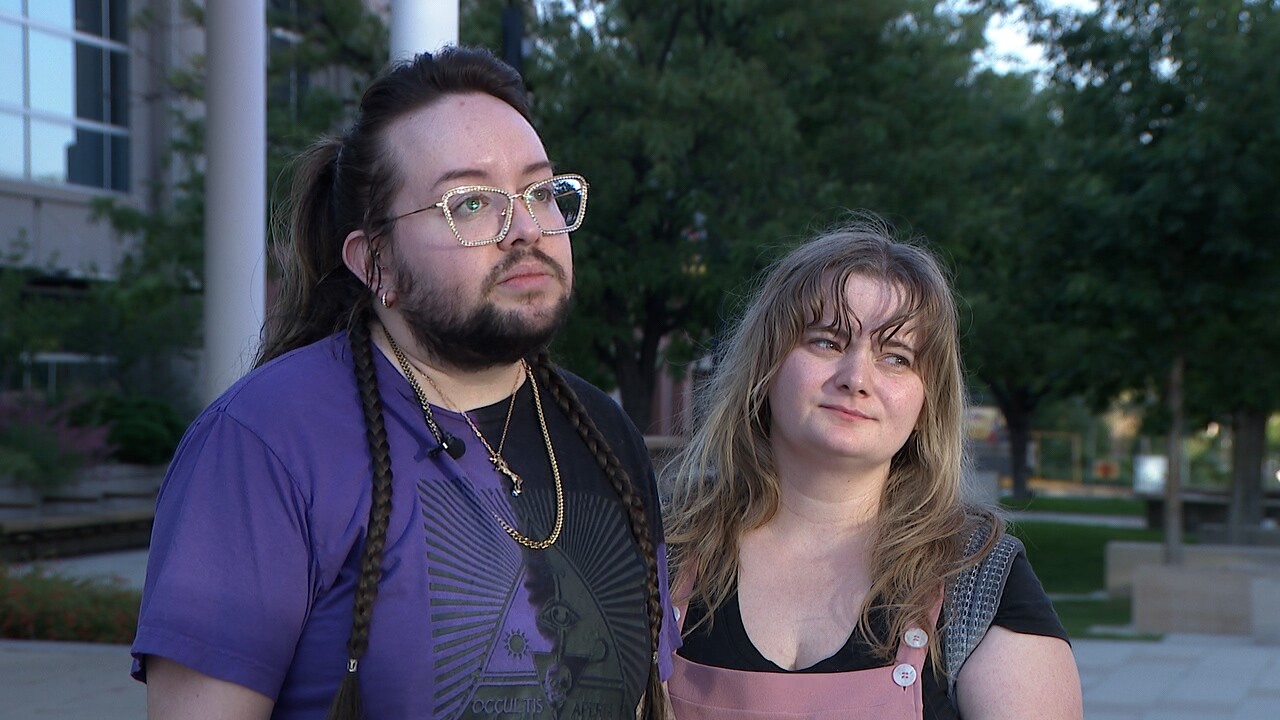 Jack Jarrell Mori (left) speaks with Denver7's Ryan Fish in Lakewood.