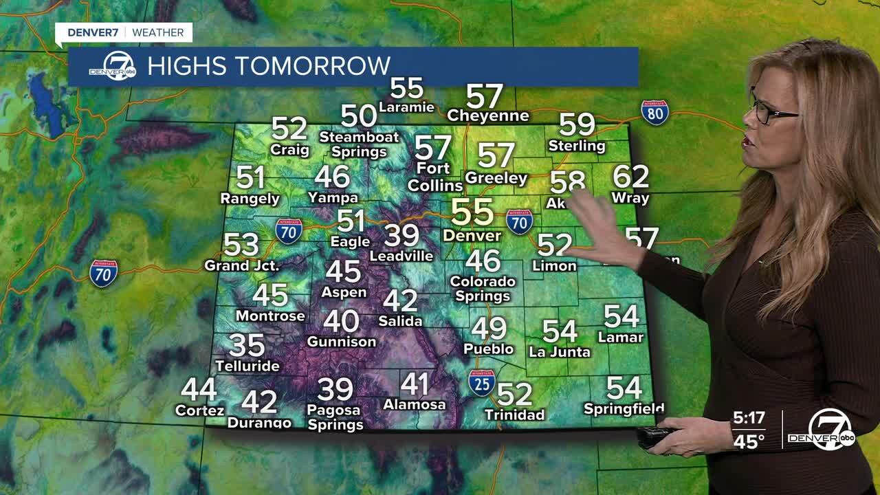 Highs on Sunday