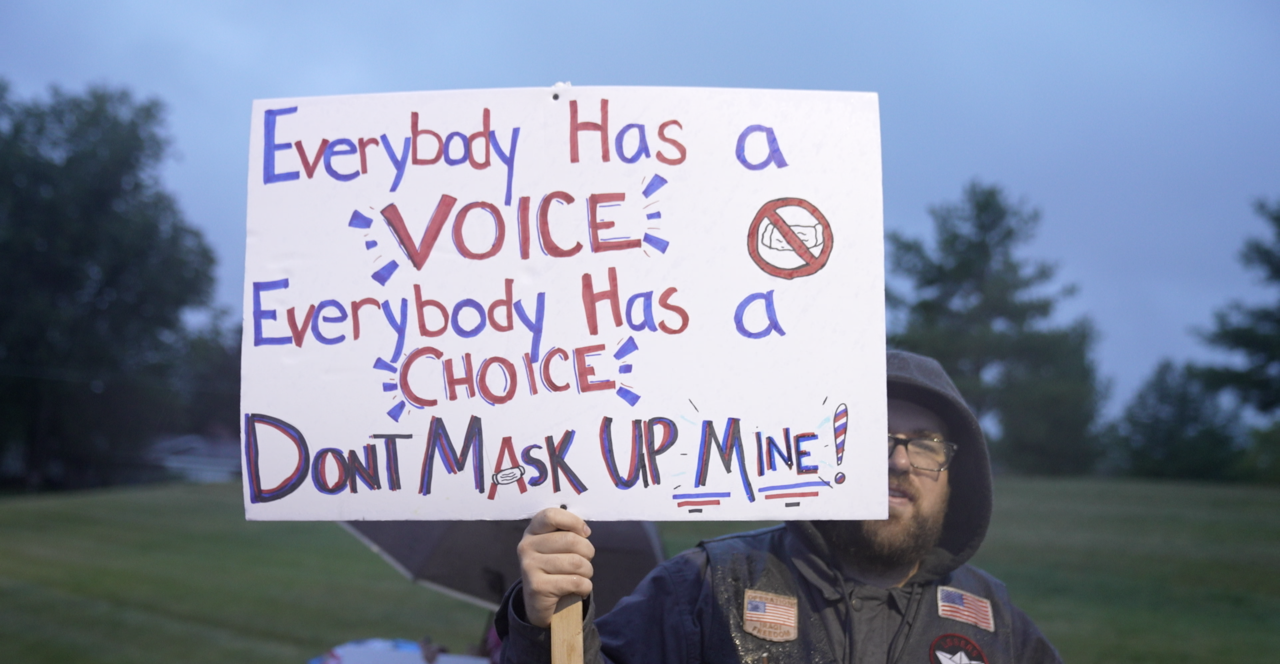 Mask protest 