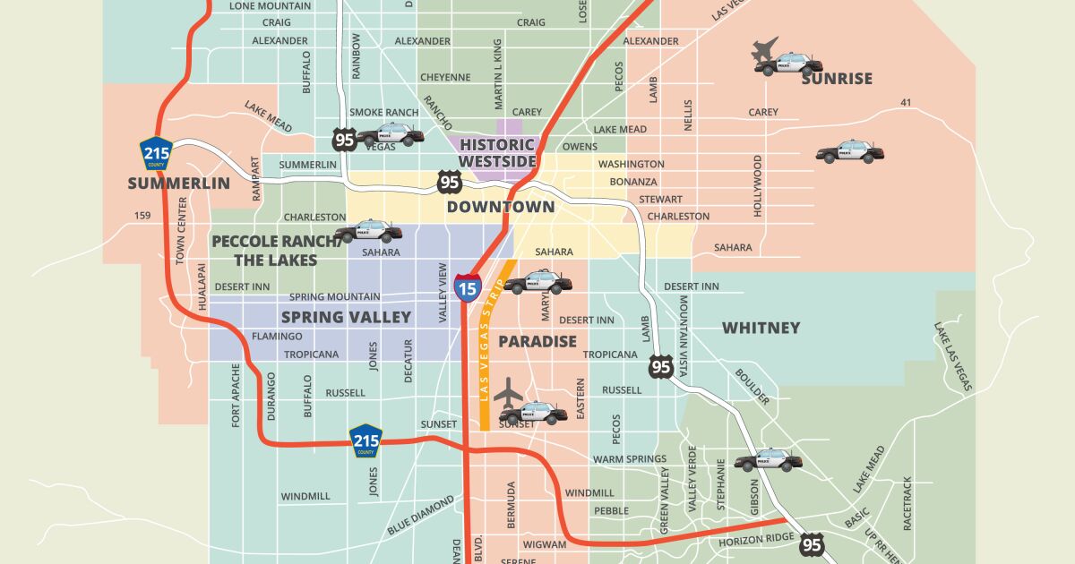 Find out top crime hotspots in Las Vegas valley this week