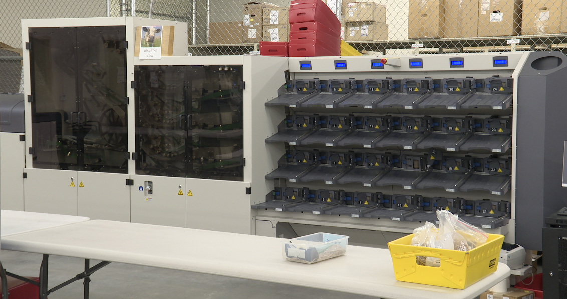 Absentee Ballot sorting machine