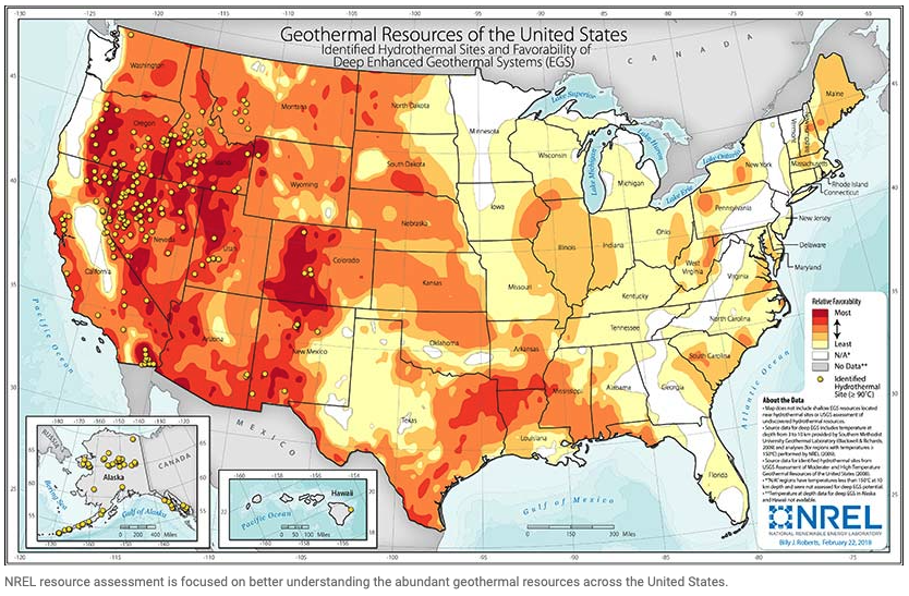 Geothermal resources in the United States