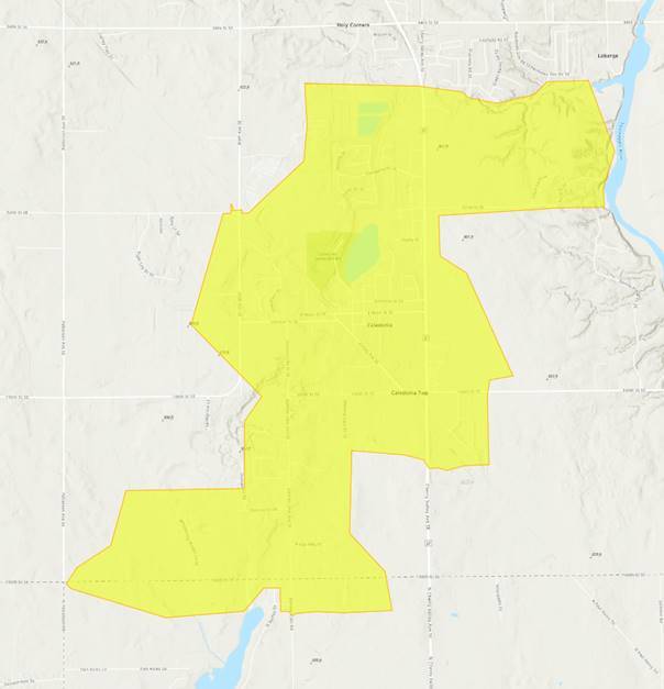 Caledonia outage map