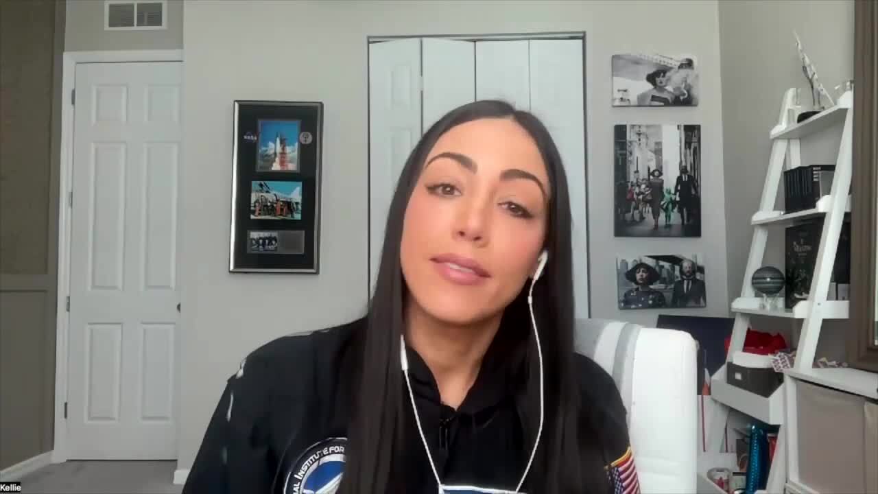 Kellie Gerardi speaks about upcoming space flight, Oct. 23, 2023