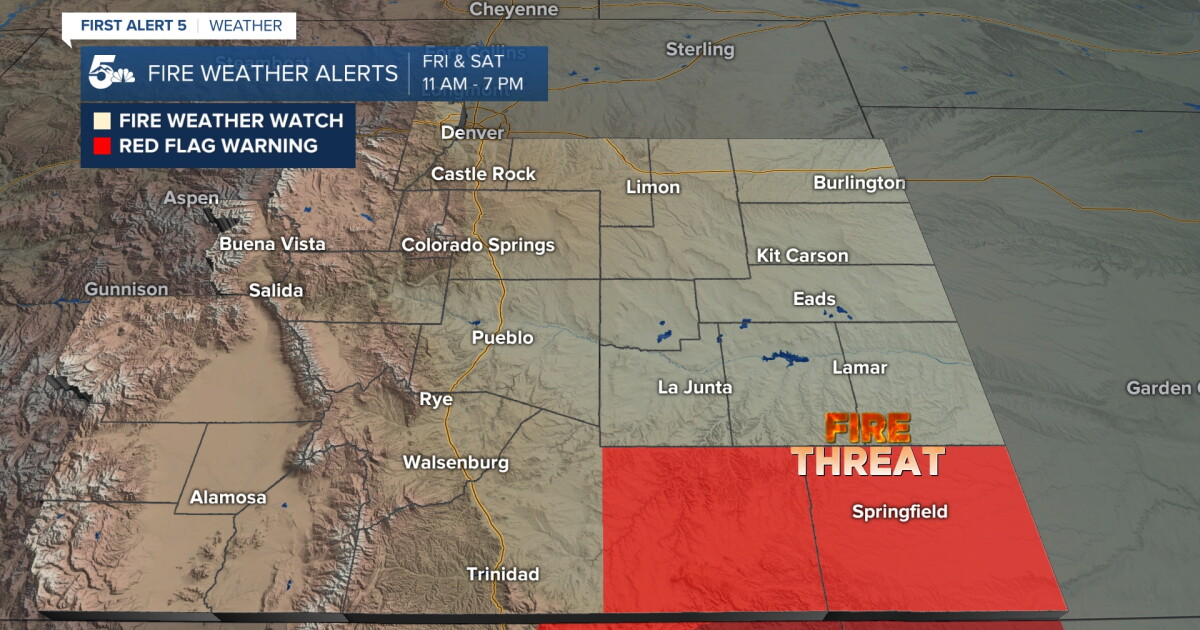 Several days of elevated fire danger in southern Colorado