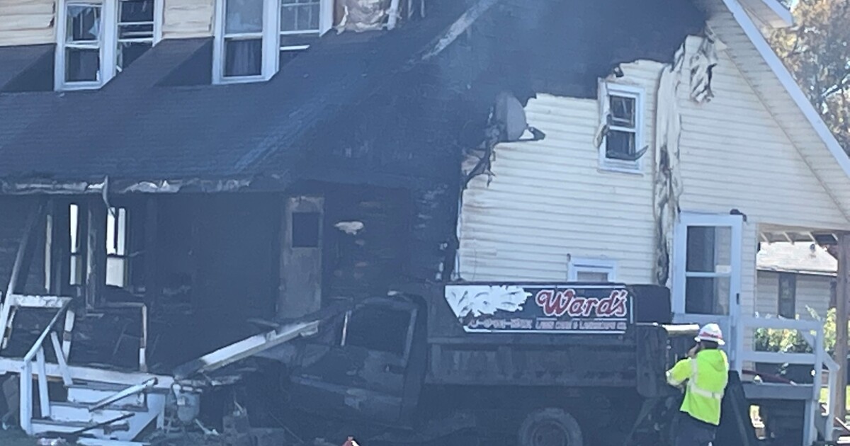 1 dead and another injured after dump truck crashes into house, both catch on fire in Willoughby