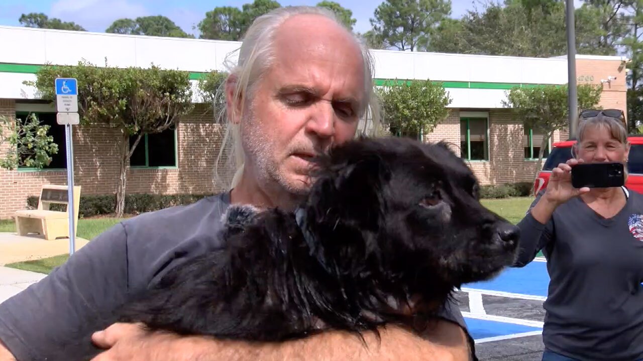 David Snow reunited with his dog, Lucy