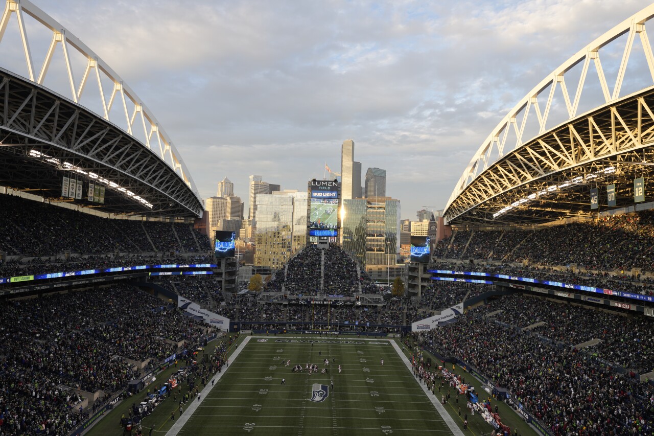 Lumen Field during game between Seattle Seahawks-Arizona Cardinals in 2021