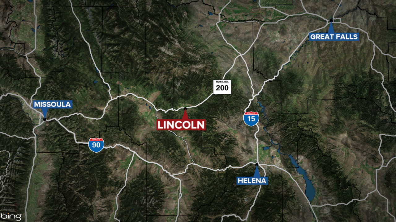 Lincoln Montana map
