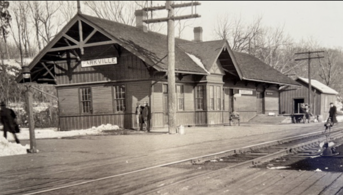 Parkville train depot was built in 1889