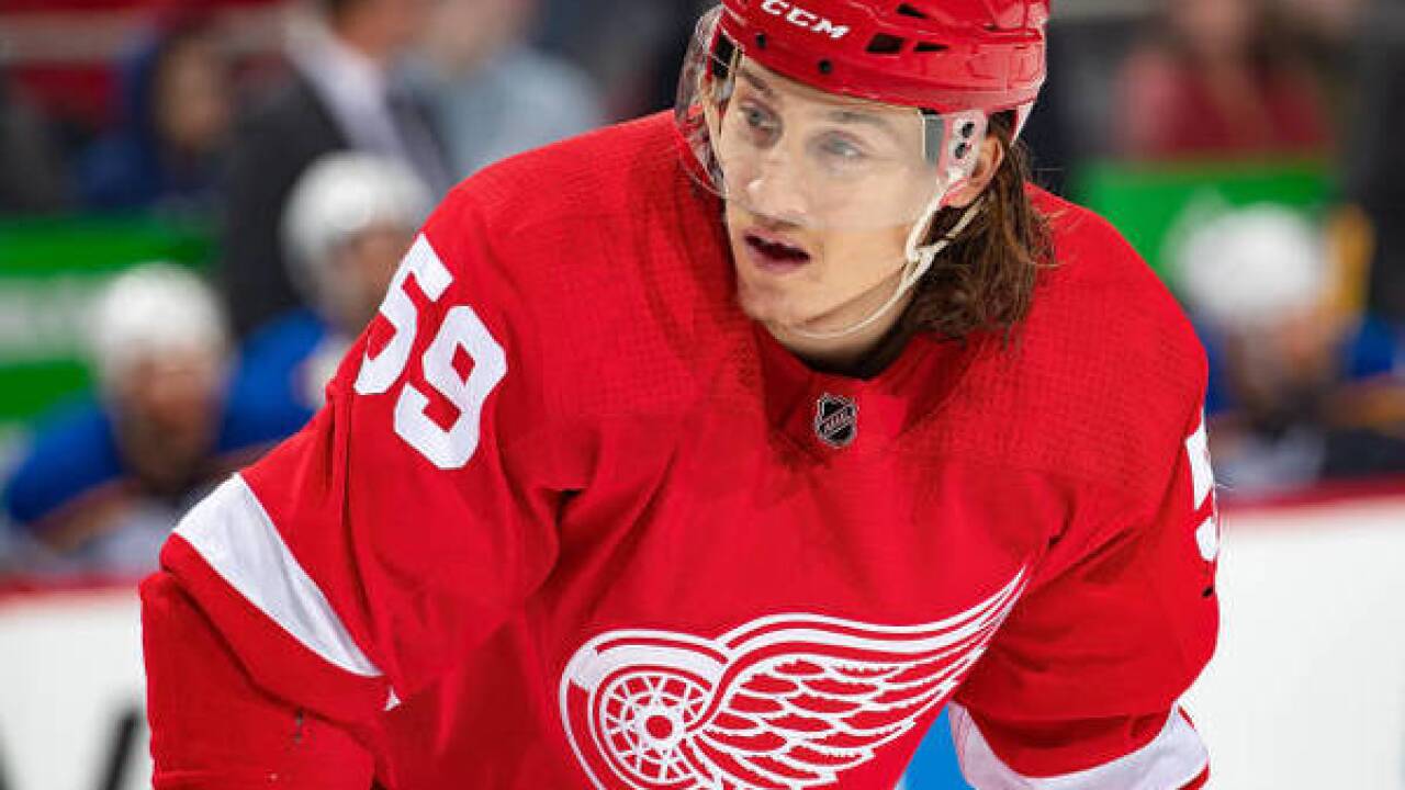 Red Wings' Tyler Bertuzzi suspended 2 games for hit on Calvert