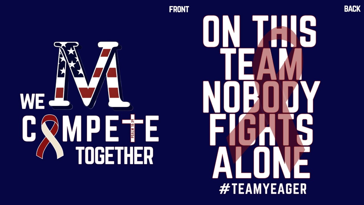 Lee yeager shirt front and back