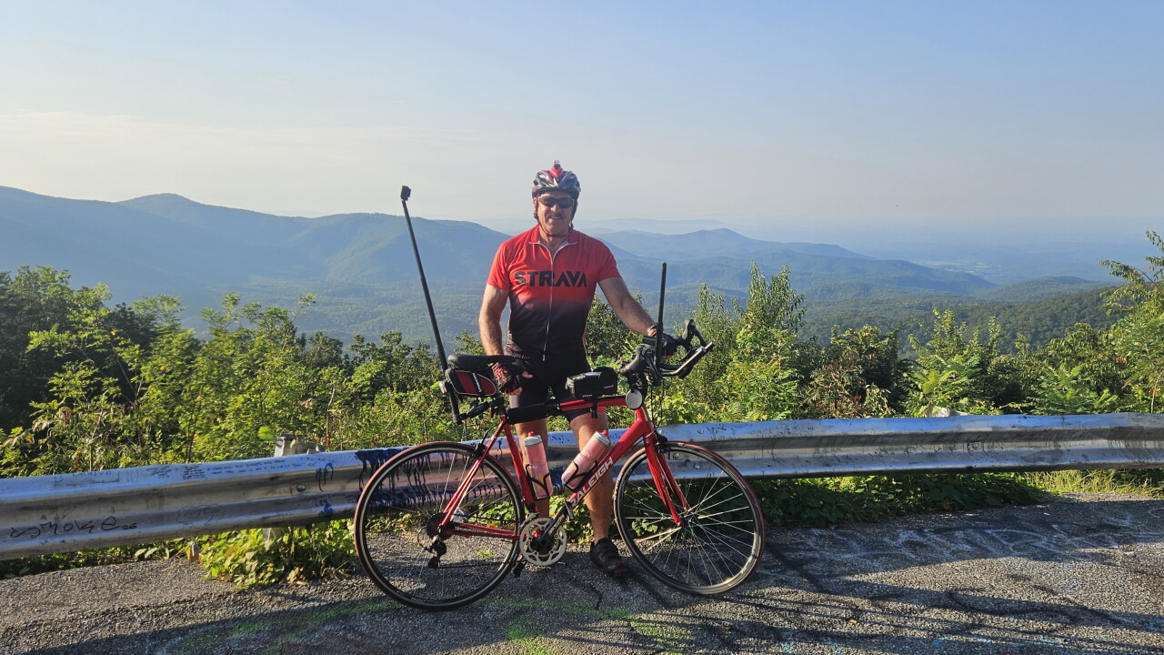 Pastor rides bike to raise money for food pantry