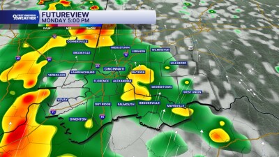 Monday afternoon storms