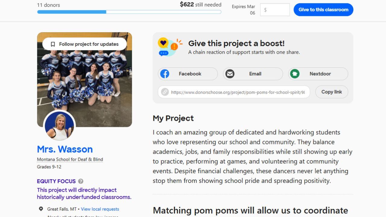Cheerleaders fundraising for new pompoms