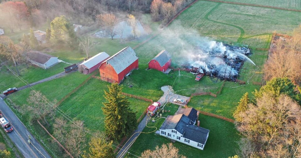 Fire destroys barn in Hinckley Saturday morning