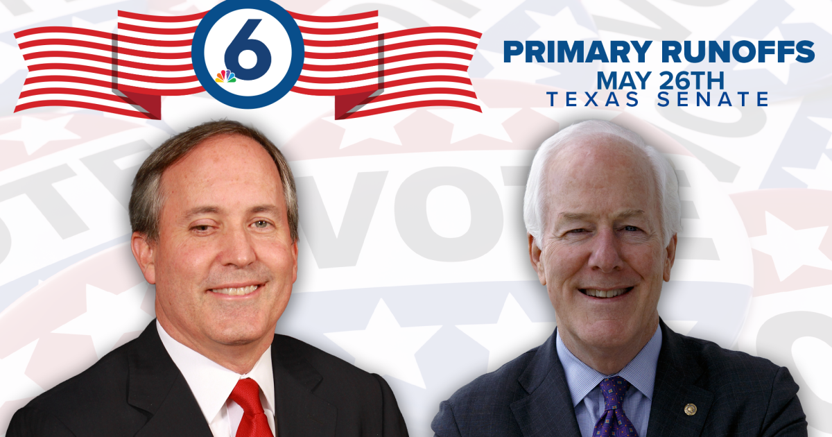 Texas Runoff Races Texas Senate runoff set for May 26 between Cornyn and Paxton