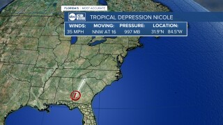 Tropical Depression Nicole, 11/11 4 a.m.