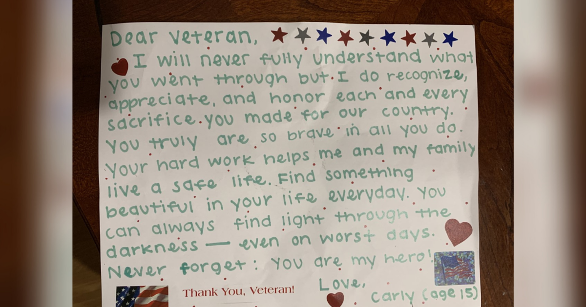 Veteran Meets Teen Who Gave Him Letter At Veterans Day Parade