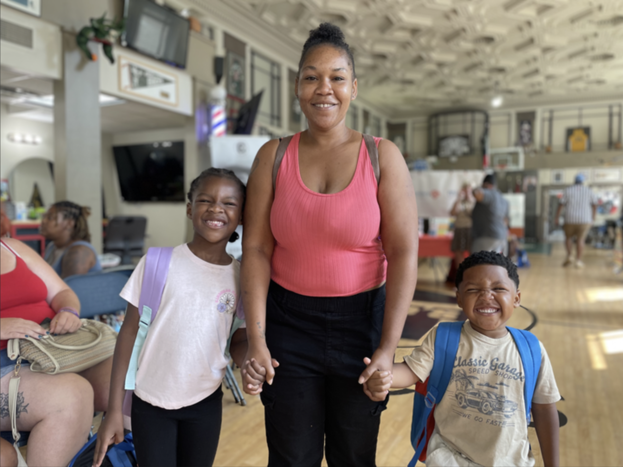 Ashley Washington and her kids Logan & Mason