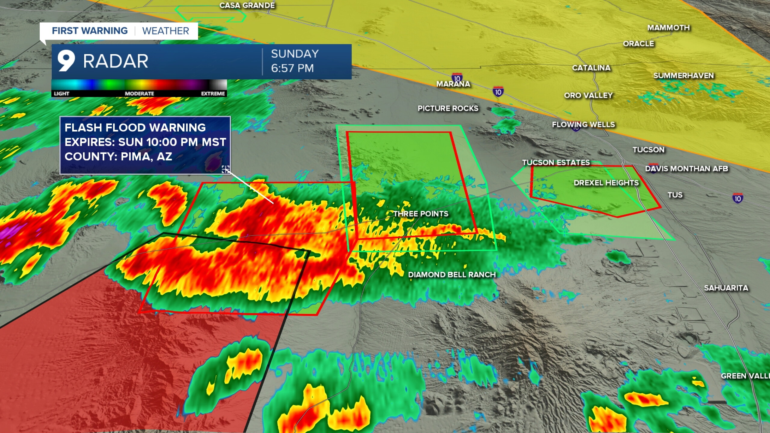 Live Updates: Severe weather moves into Tucson area Sunday evening