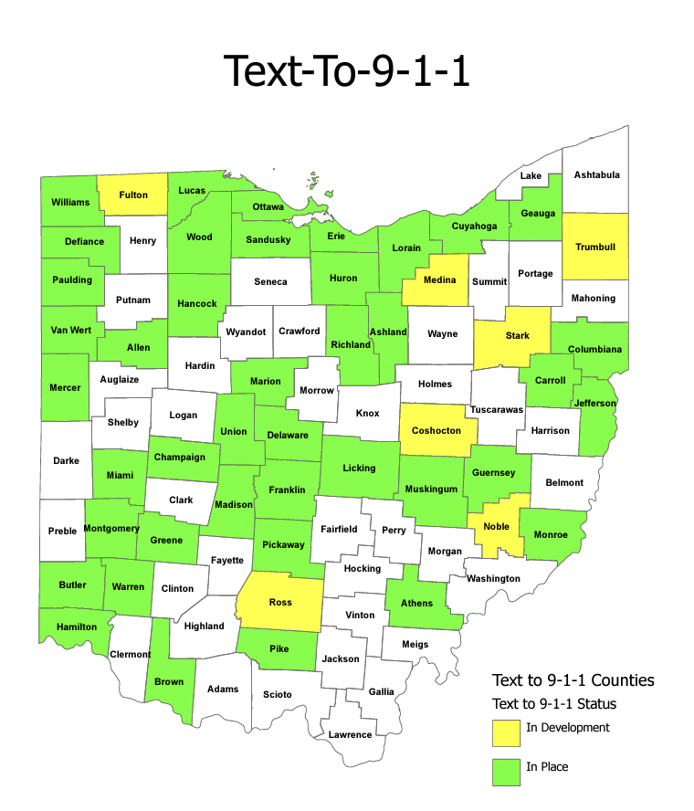 Text-To-911 in Ohio
