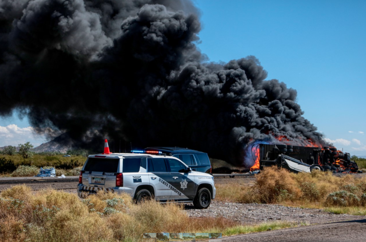 I-10 Semi Crash