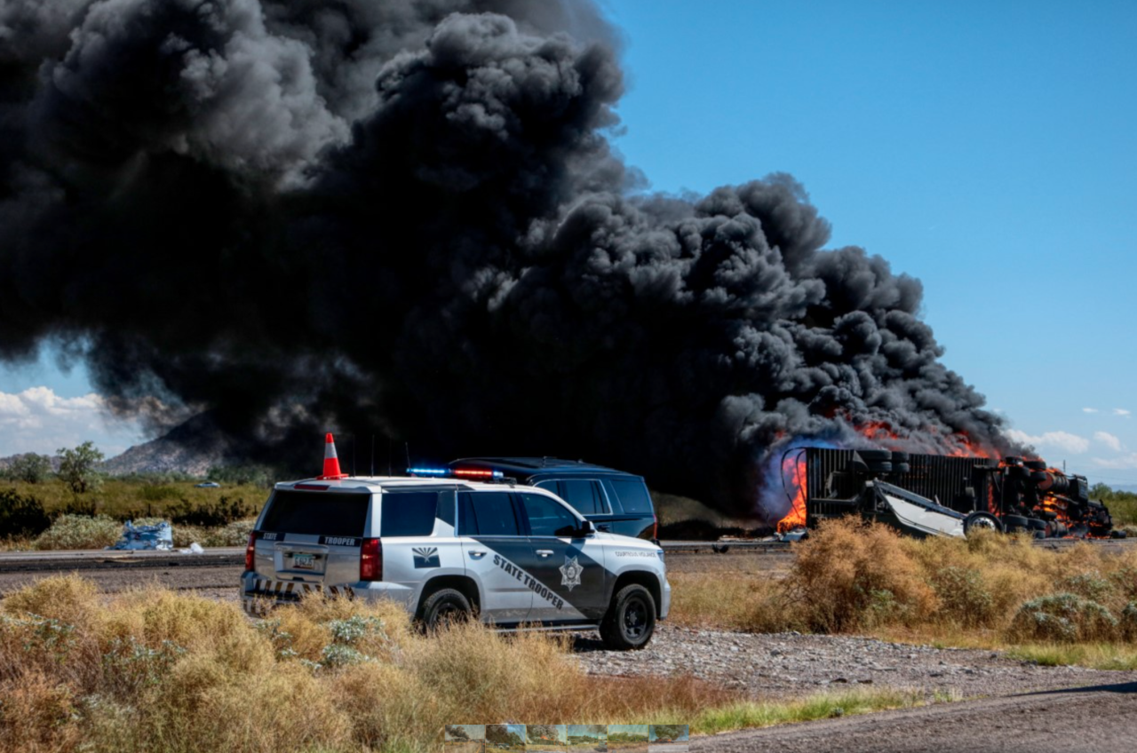 I-10 Semi Crash 