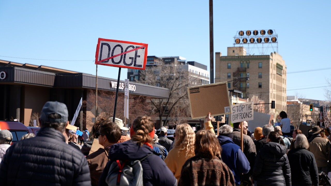 Protesters fill Main Street for Bozeman's 'Hands Off' protest
