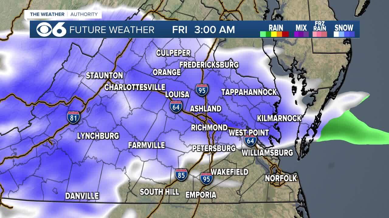 Snow in Virginia Winter Weather Dec. 5, 2025 