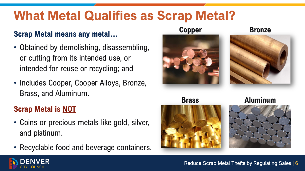 Denver City Council scrap metal presentation