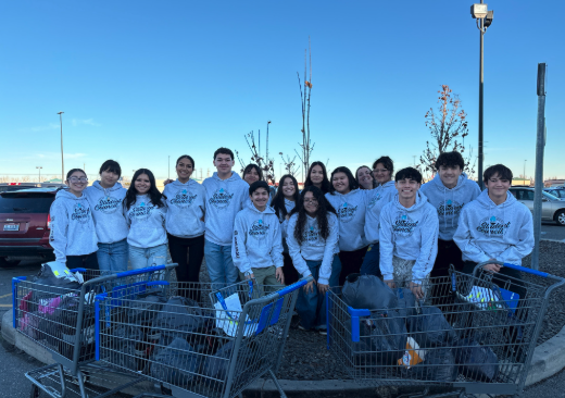 Caldwell High School Student Council Collecting Gifts during the last Blizzard Week