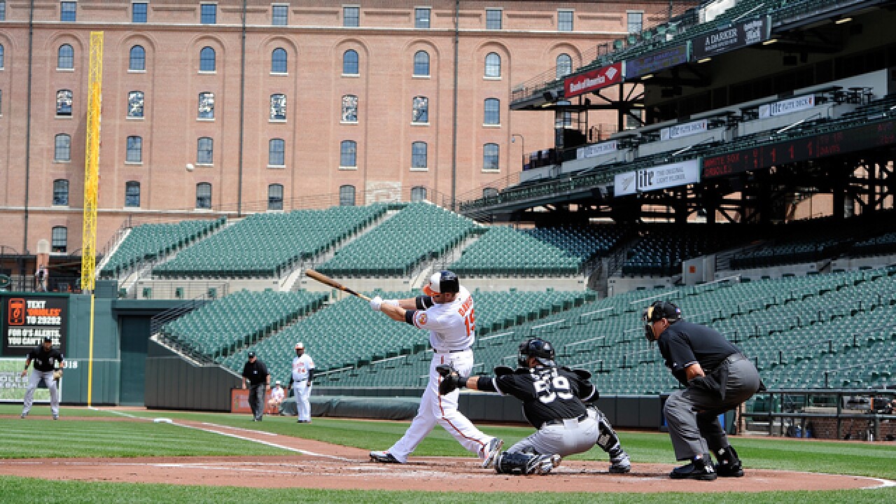 PHOTOS: First MLB game without fans played