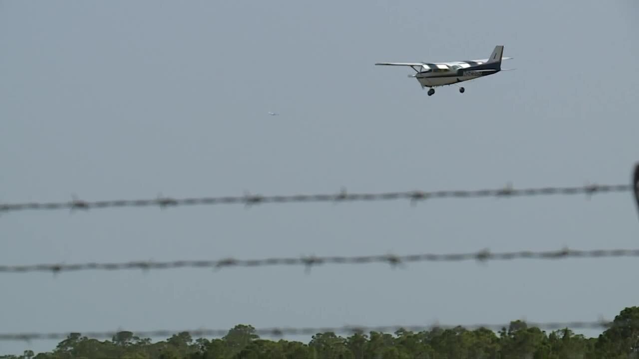 small plane lands at North County Airport