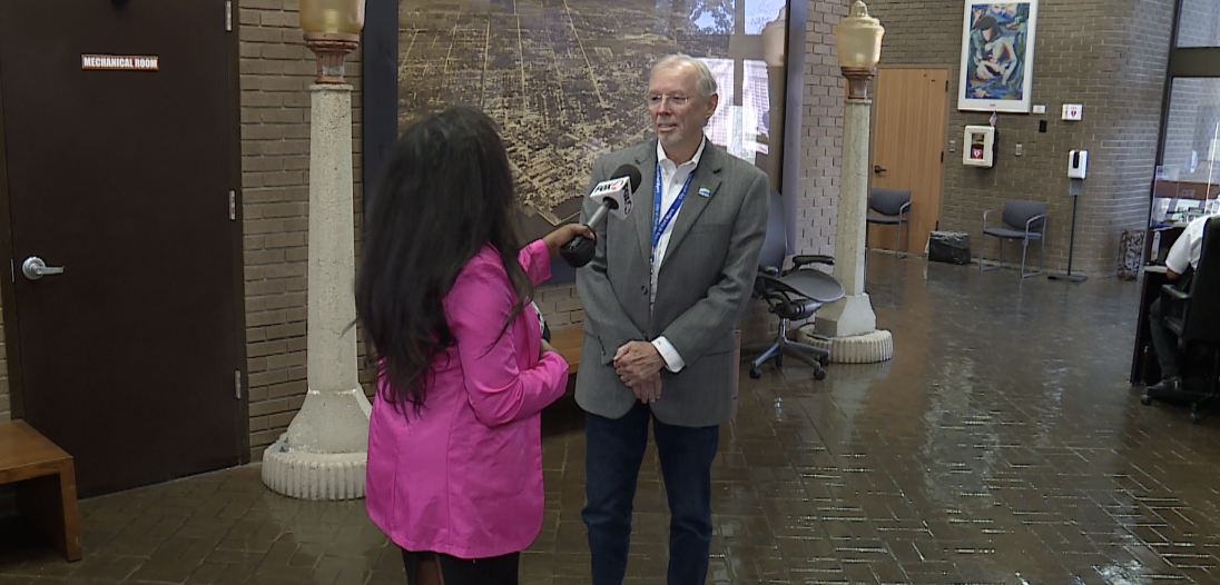 Councilman Fred Burson and WFTX Reporter Briana Brownlee