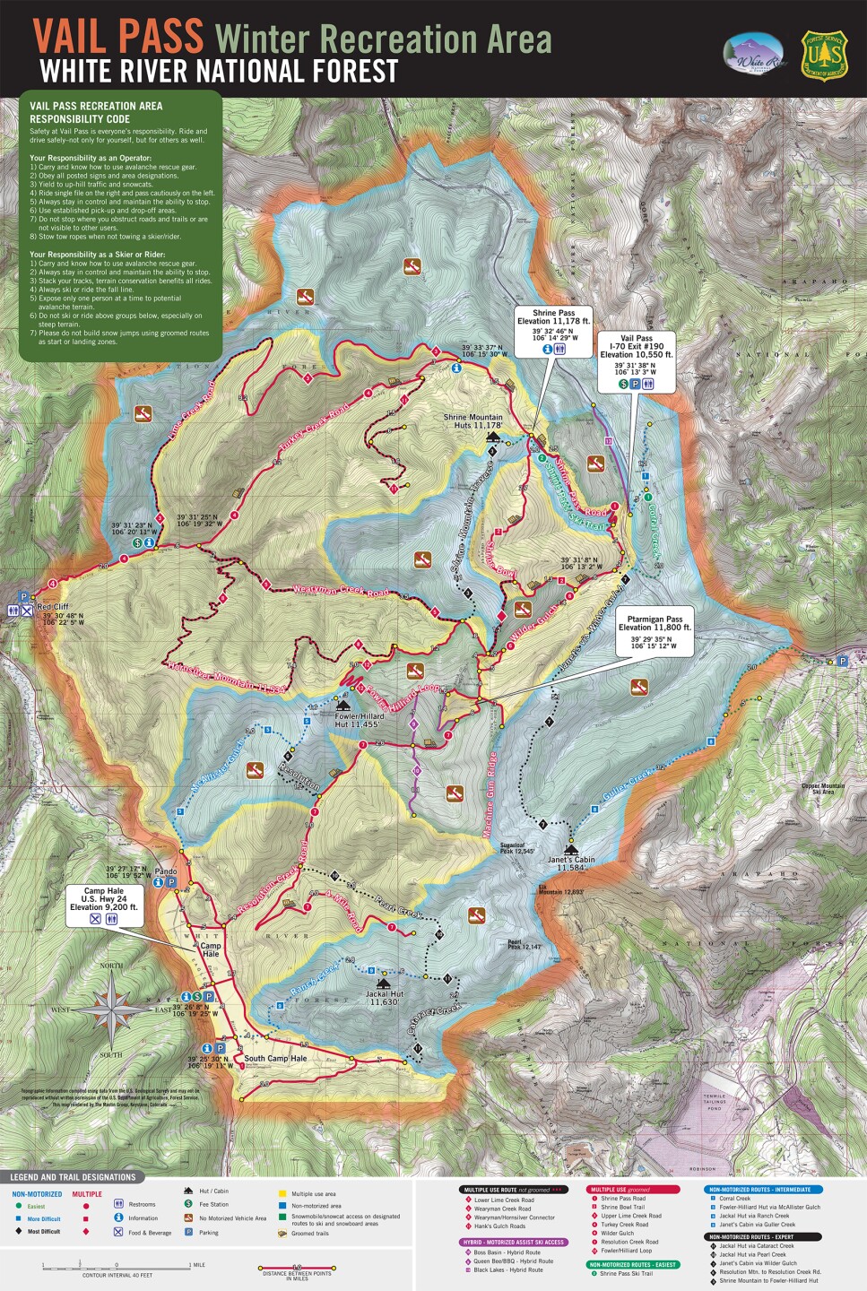USFS Vail Pass Rec Map