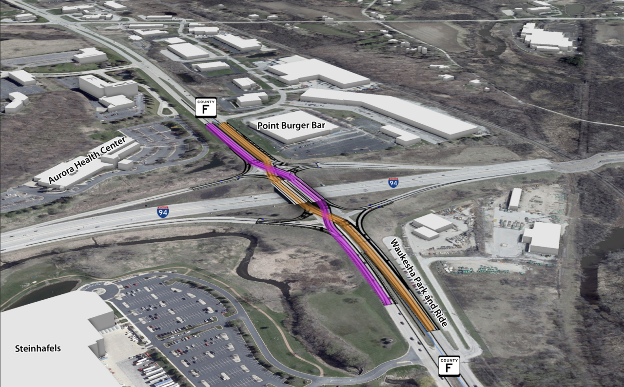 Diverging Diamond Interchange Waukesha County