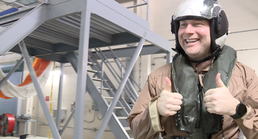 MacLeod Hageman completes underwater survival training